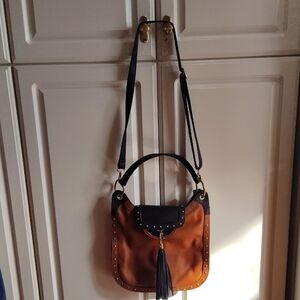 Elegant Black and Brown Women's Shoulder Bag
